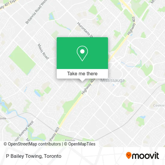 P Bailey Towing map
