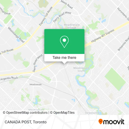 CANADA POST map