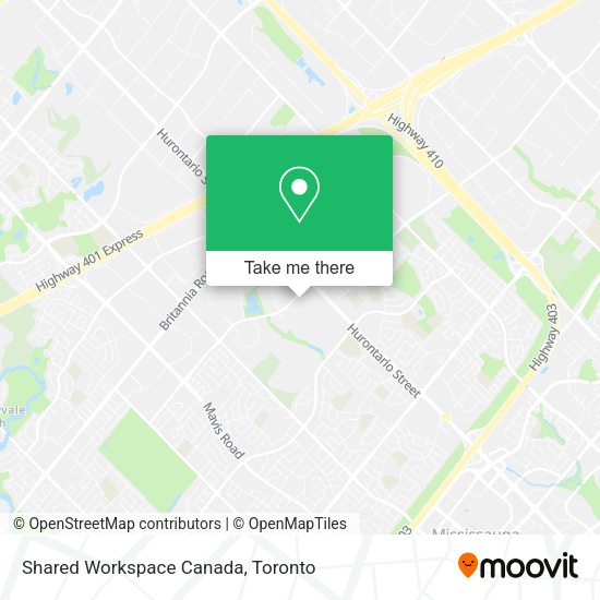 Shared Workspace Canada map