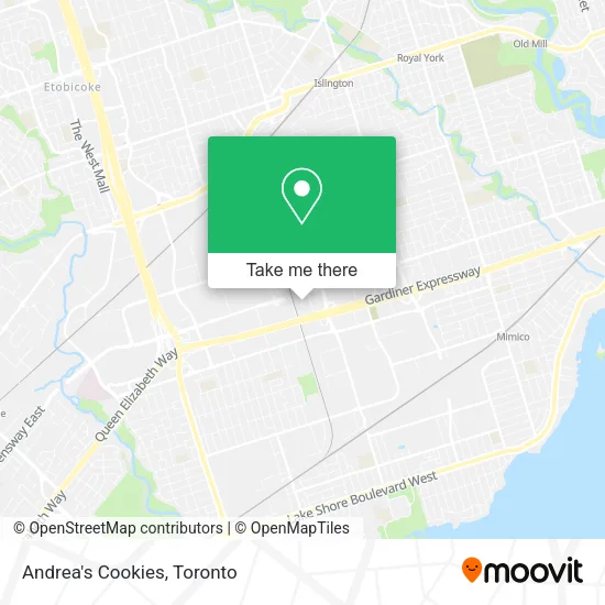 Andrea's Cookies map