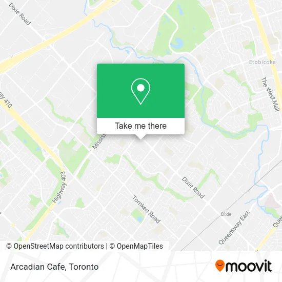 Arcadian Cafe map