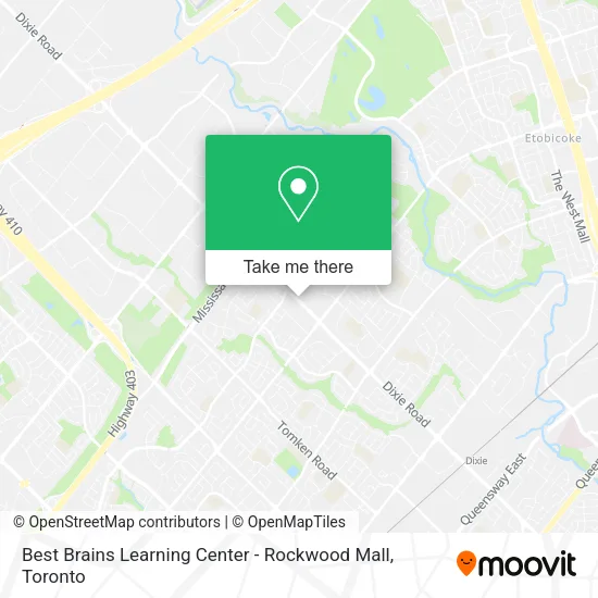 Best Brains Learning Center - Rockwood Mall map