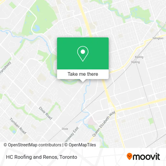 HC Roofing and Renos map