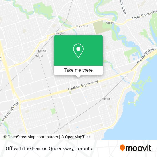 Off with the Hair on Queensway map
