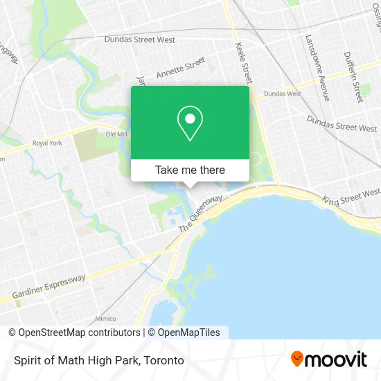 Spirit of Math High Park map