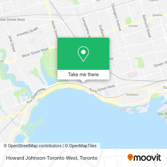Howard Johnson-Toronto West map