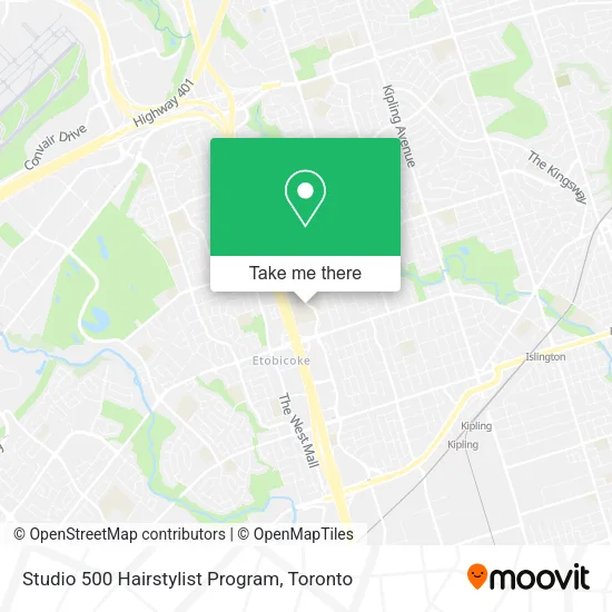 Studio 500 Hairstylist Program map