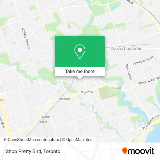 Shop Pretty Bird map