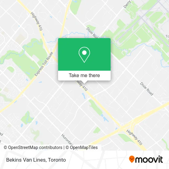 Bekins Van Lines map
