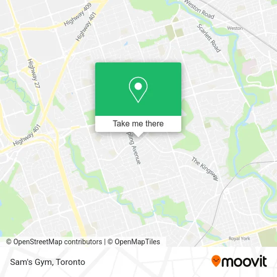Sam's Gym map