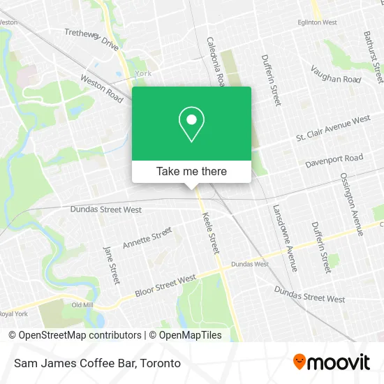 Sam James Coffee Bar map