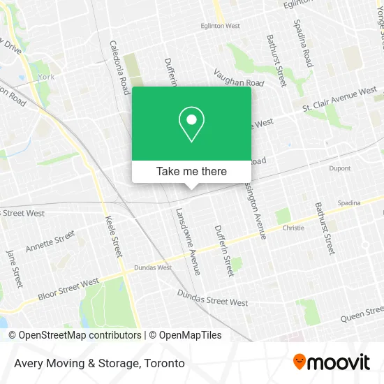 Avery Moving & Storage map