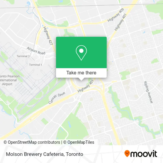 Molson Brewery Cafeteria map