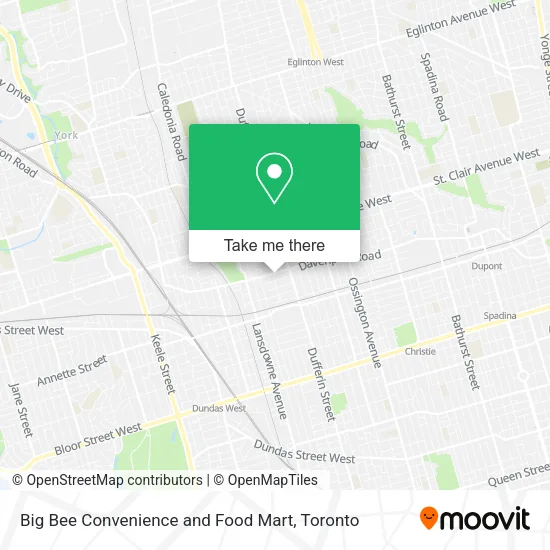 Big Bee Convenience and Food Mart map
