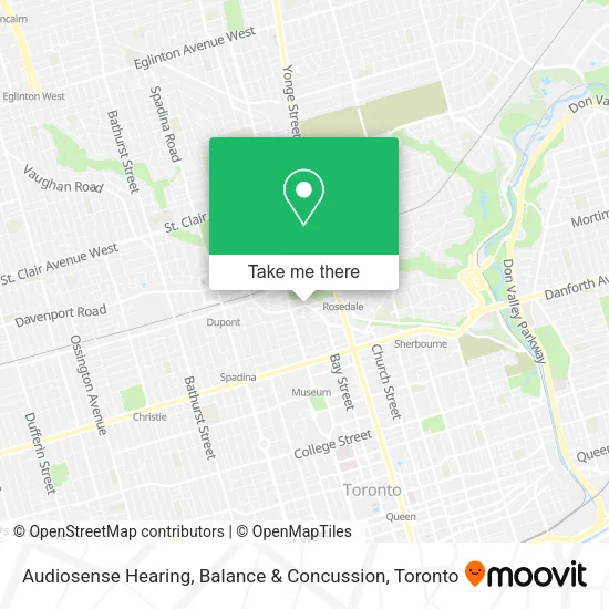 Audiosense Hearing, Balance & Concussion map