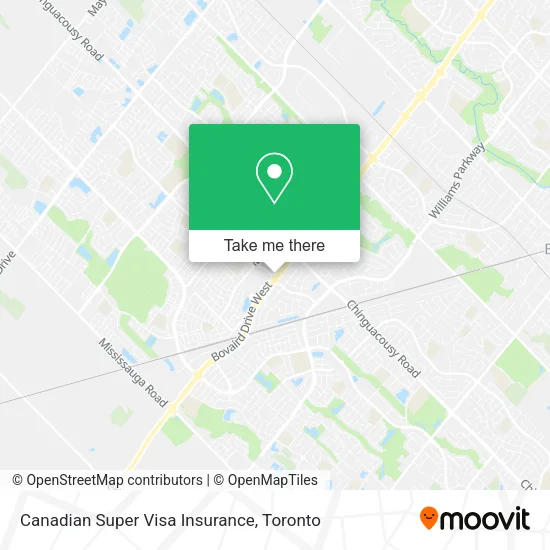 Canadian Super Visa Insurance map