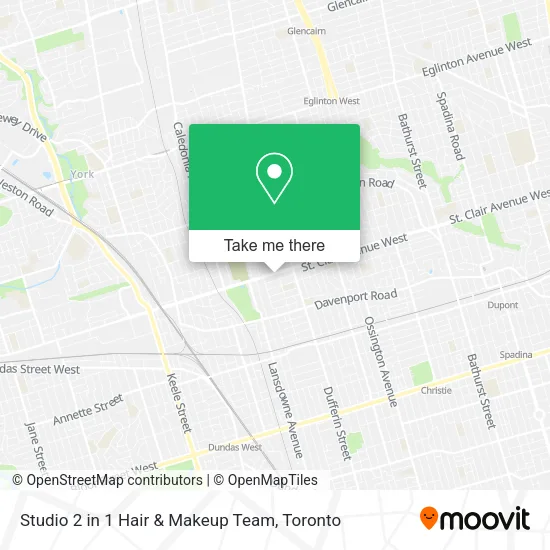 Studio 2 in 1 Hair & Makeup Team map