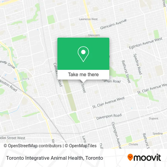 Toronto Integrative Animal Health map