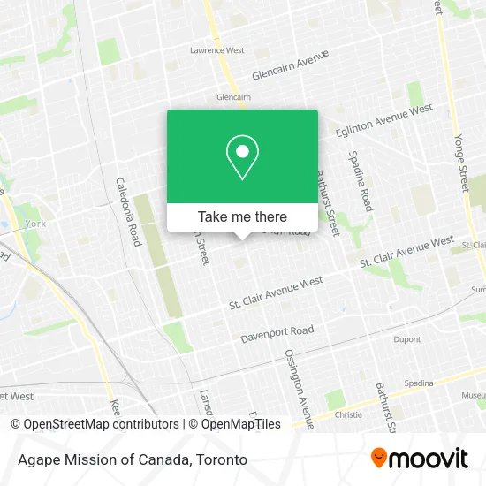 Agape Mission of Canada map