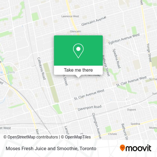 Moses Fresh Juice and Smoothie map