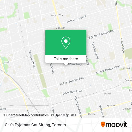 Cat's Pyjamas Cat Sitting map