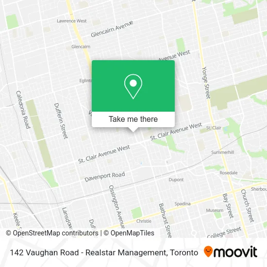 142 Vaughan Road - Realstar Management map