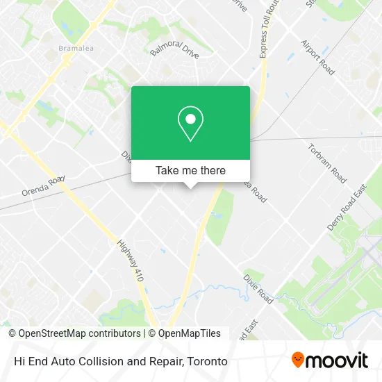 Hi End Auto Collision and Repair map