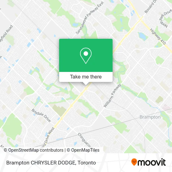 Brampton CHRYSLER DODGE map