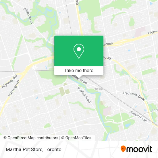 Martha Pet Store map