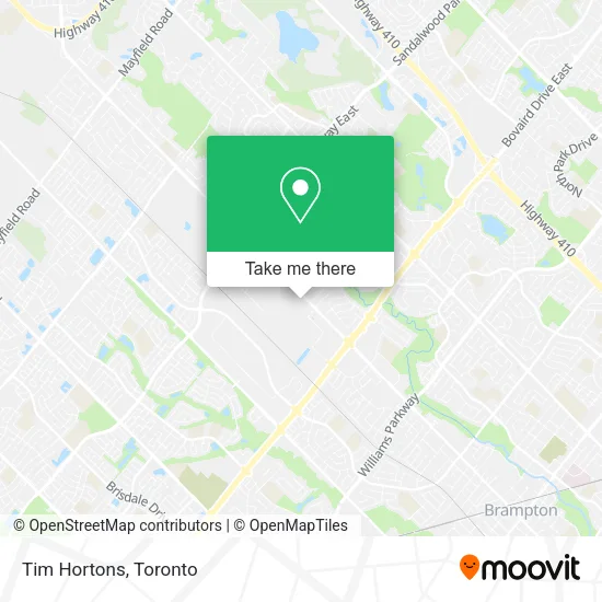 Tim Hortons map
