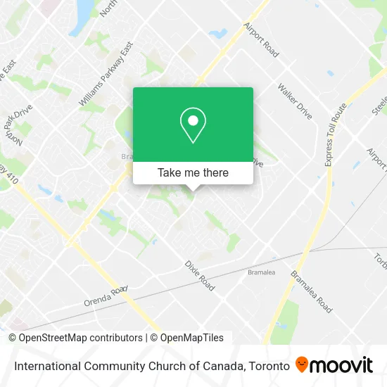 International Community Church of Canada map