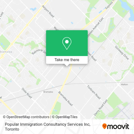 Popular Immigration Consultancy Services Inc map