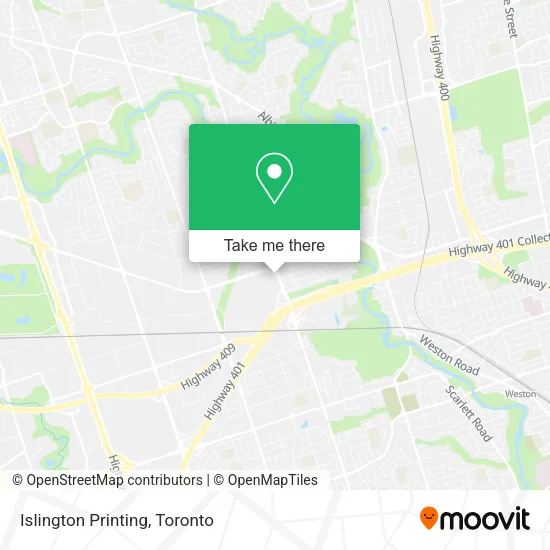 Islington Printing map