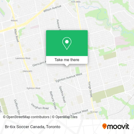 Br-6ix Soccer Canada map