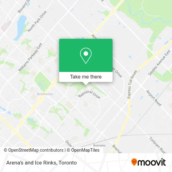 Arena's and Ice Rinks map
