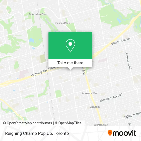 Reigning Champ Pop Up map