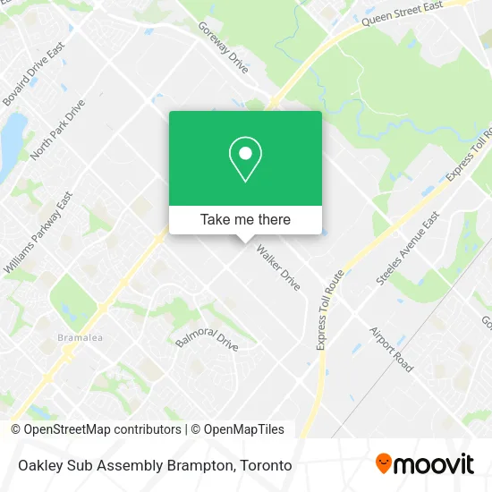 Oakley Sub Assembly Brampton map