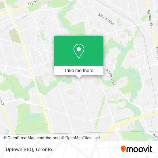 Uptown BBQ map