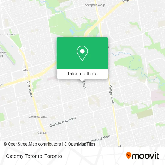 Ostomy Toronto map