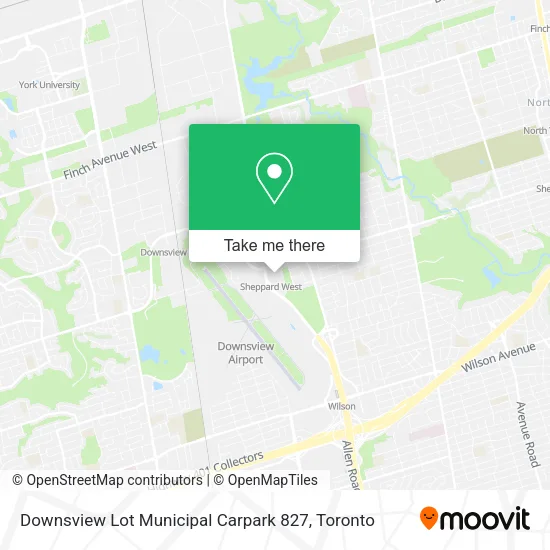 Downsview Lot Municipal Carpark 827 map