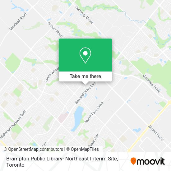 Brampton Public Library- Northeast Interim Site map
