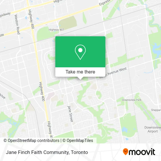 Jane Finch Faith Community map