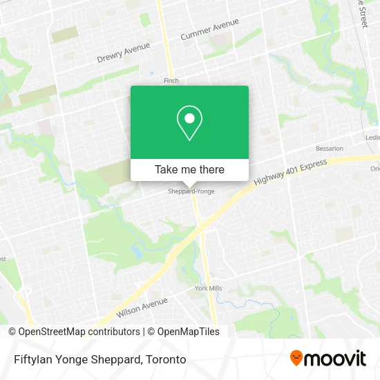 Fiftylan Yonge Sheppard map