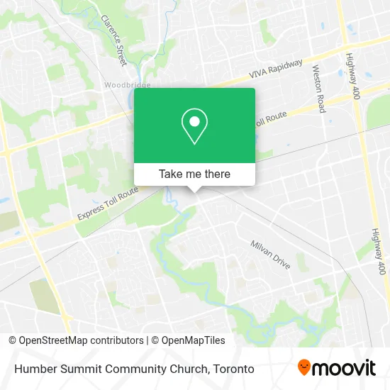 Humber Summit Community Church map