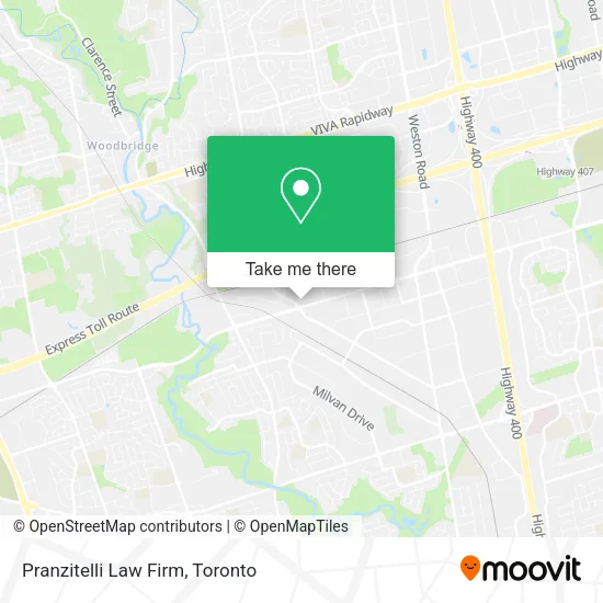 Pranzitelli Law Firm map