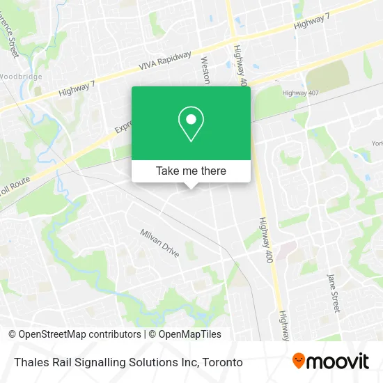 Thales Rail Signalling Solutions Inc map
