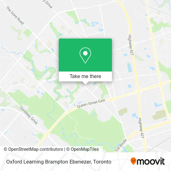 Oxford Learning Brampton Ebenezer map
