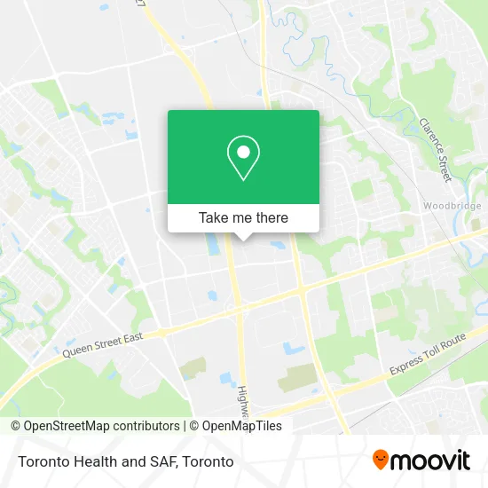 Toronto Health and SAF map