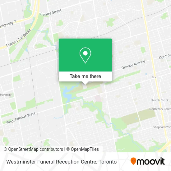 Westminster Funeral Reception Centre map