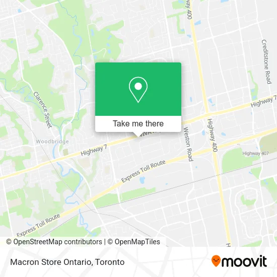 Macron Store Ontario map